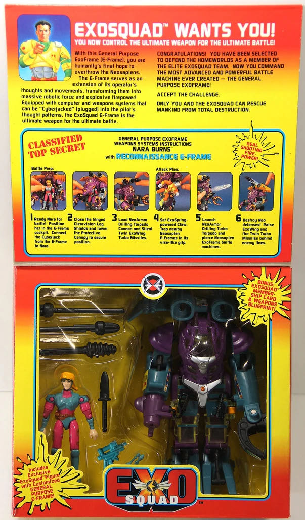 Exo-Squad: Nara Burns with Reconnaissance E-Frame - Playmates (Exo-Squad Series 2) action figure collectible - Main Image 3