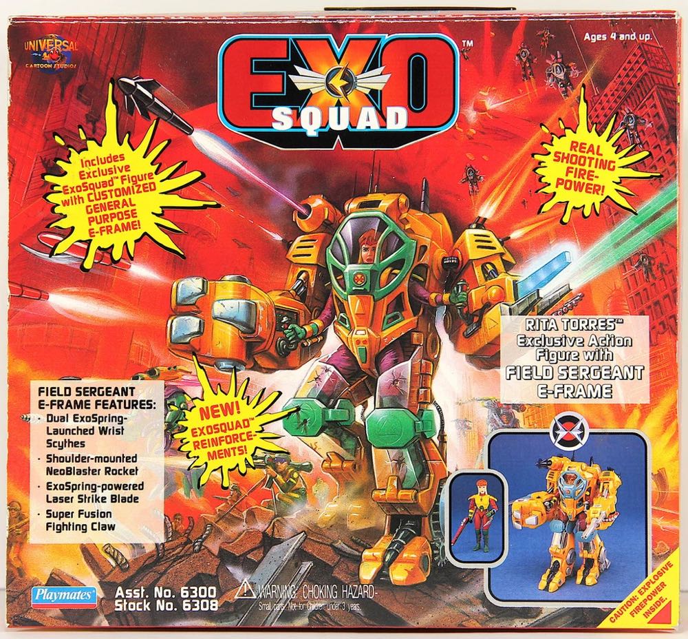 Exo-Squad: Rita Torres with Field Sergeant E-Frame - Playmates (Exo-Squad Series 2) action figure collectible - Main Image 2