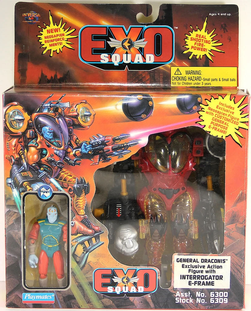 Exo-Squad: General Draconis with Interrogator E-Frame  - Playmates (Exo-Squad Series 3) action figure collectible - Main Image 2