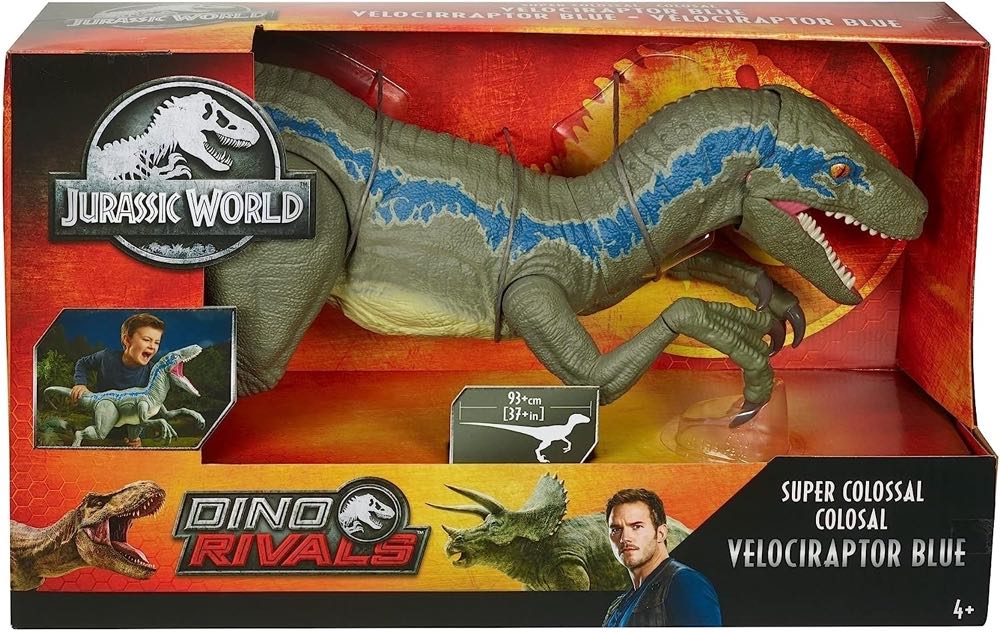 Velociraptor “Blue” Super Colossal Jurassic World - GCT93 - Mattel action figure collectible [Barcode 0887961734737] - Main Image 2