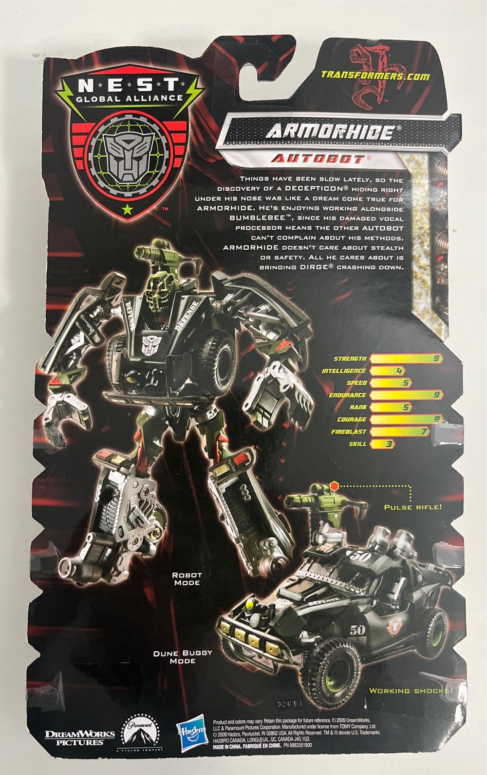 Transformers- ROTF Armorhide - Hasbro (Transformers: Revenge Of The Fallen) action figure collectible [Barcode 653569450993] - Main Image 2