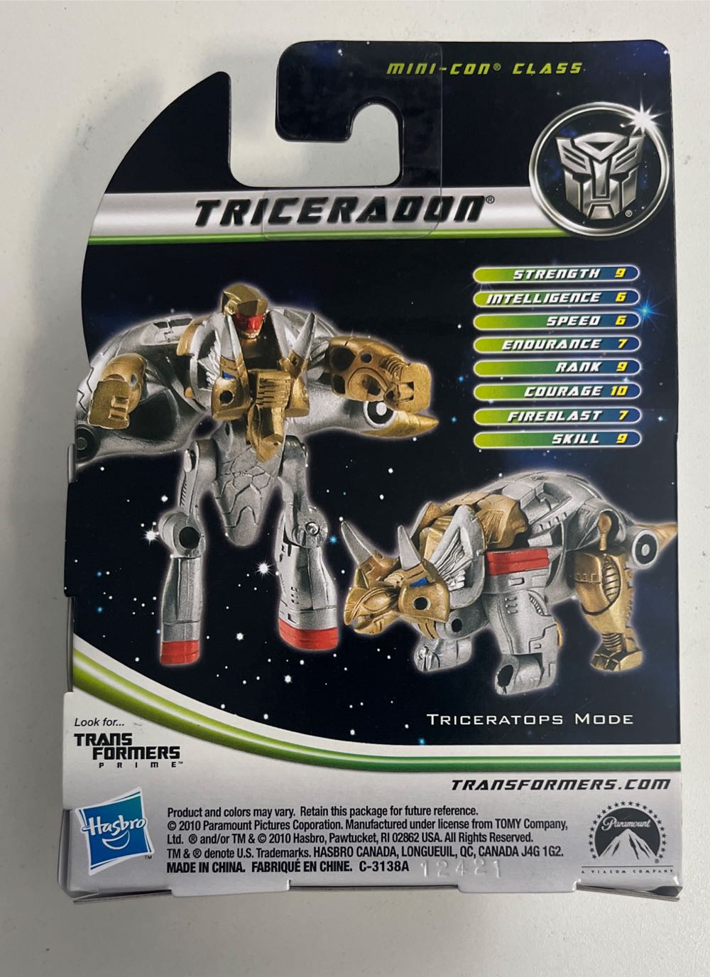 Triceradon - Hasbro (Transformers: Dark Of The Moon) action figure collectible [Barcode 653569615330] - Main Image 2