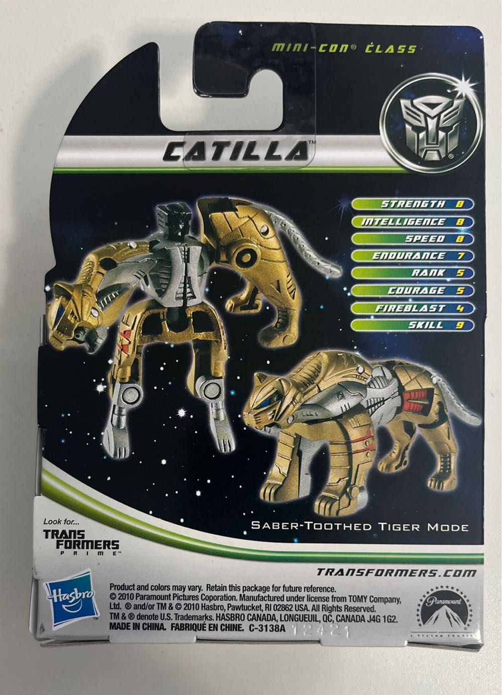 Catilla - Hasbro (Transformers: Dark Of The Moon) action figure collectible [Barcode 653569615378] - Main Image 2