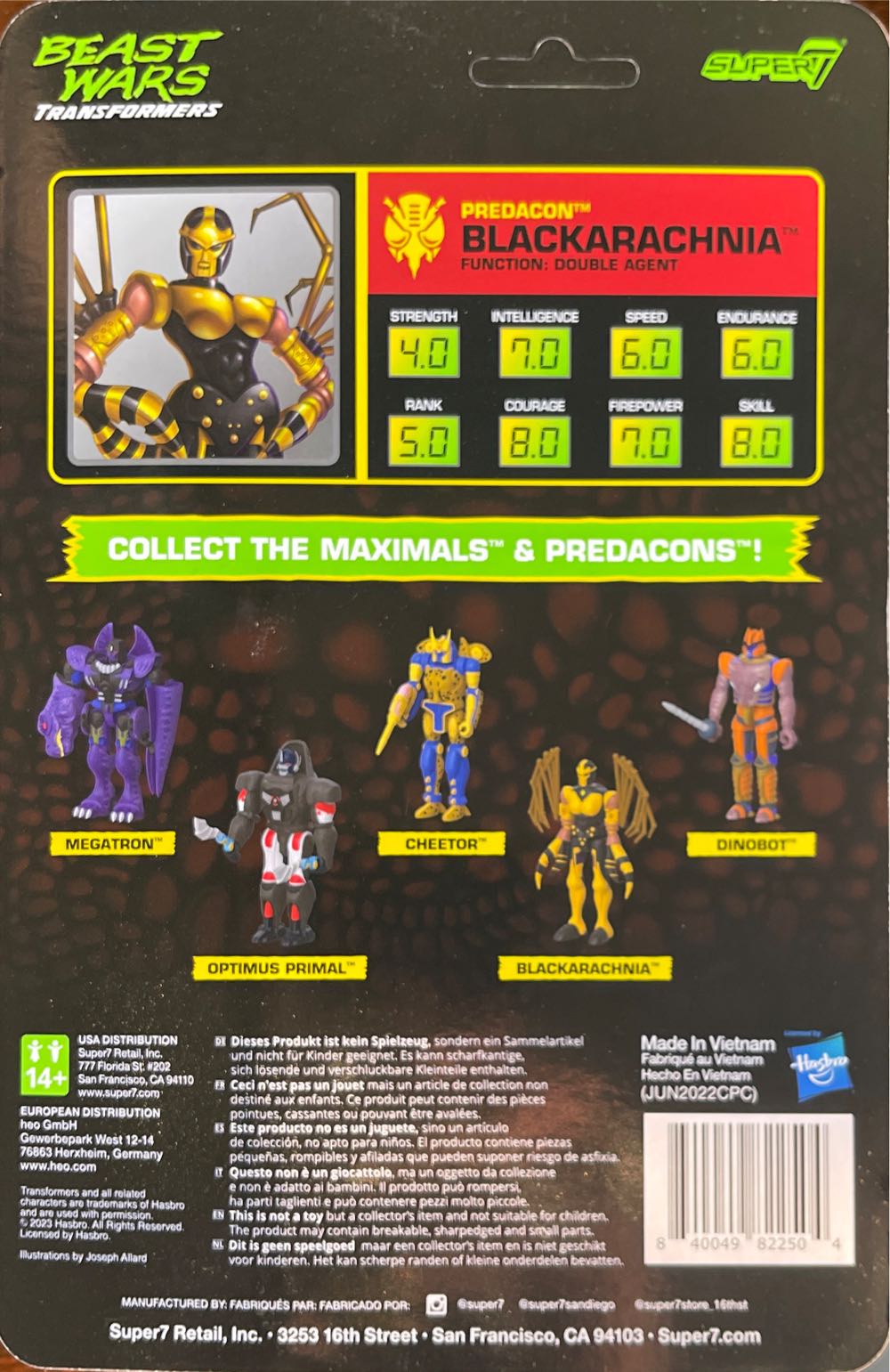 Blackarachnia - Super7 (Transformers: Beast Wars) action figure collectible [Barcode 840049822504] - Main Image 2