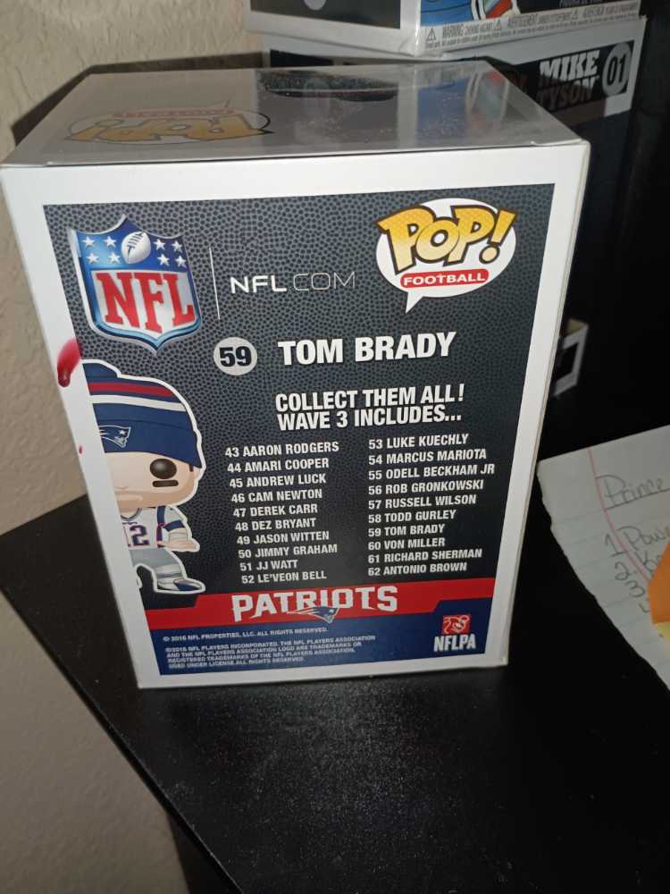 Brady Pop Nfl New England Patriots Tom Brady #59 Vinyl 10cm Funko Football Pop! Wave 3 Sports Protector Jersey Football: 59 Los Angeles Rams  action figure collectible [Barcode 1113101089801] - Main Image 2
