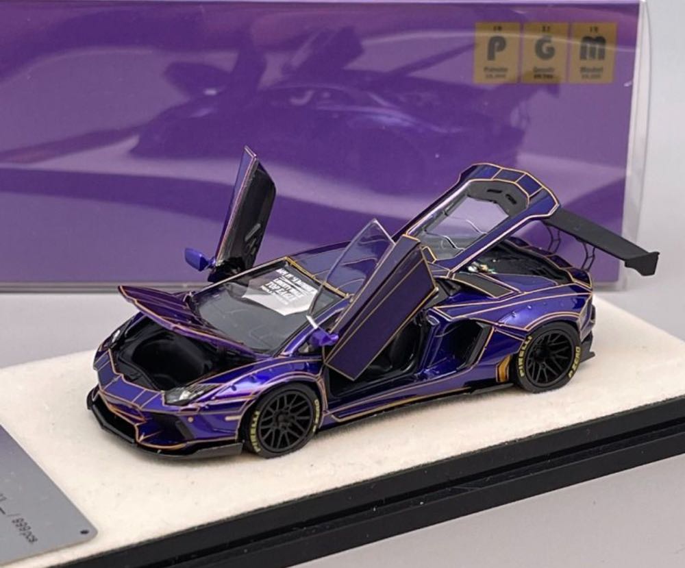 1. Lamborghini Aventador Purple Tron - PGM (LB Performace) action figure collectible - Main Image 2