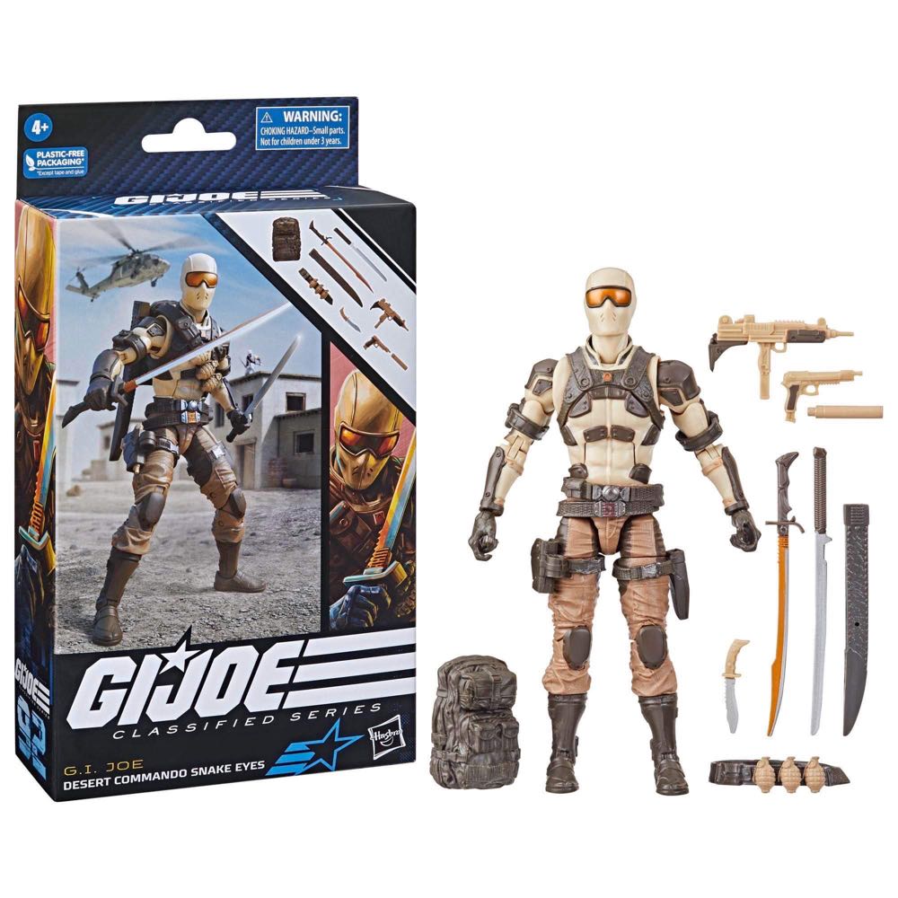 #92 Snake Eyes (Desert Commando) - Hasbro (G.I.Joe Classified Series) action figure collectible - Main Image 2