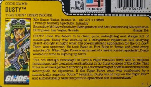 #65 Dusty (Tiger Force) - Hasbro (GI Joes Classified - Joes) action figure collectible - Main Image 4