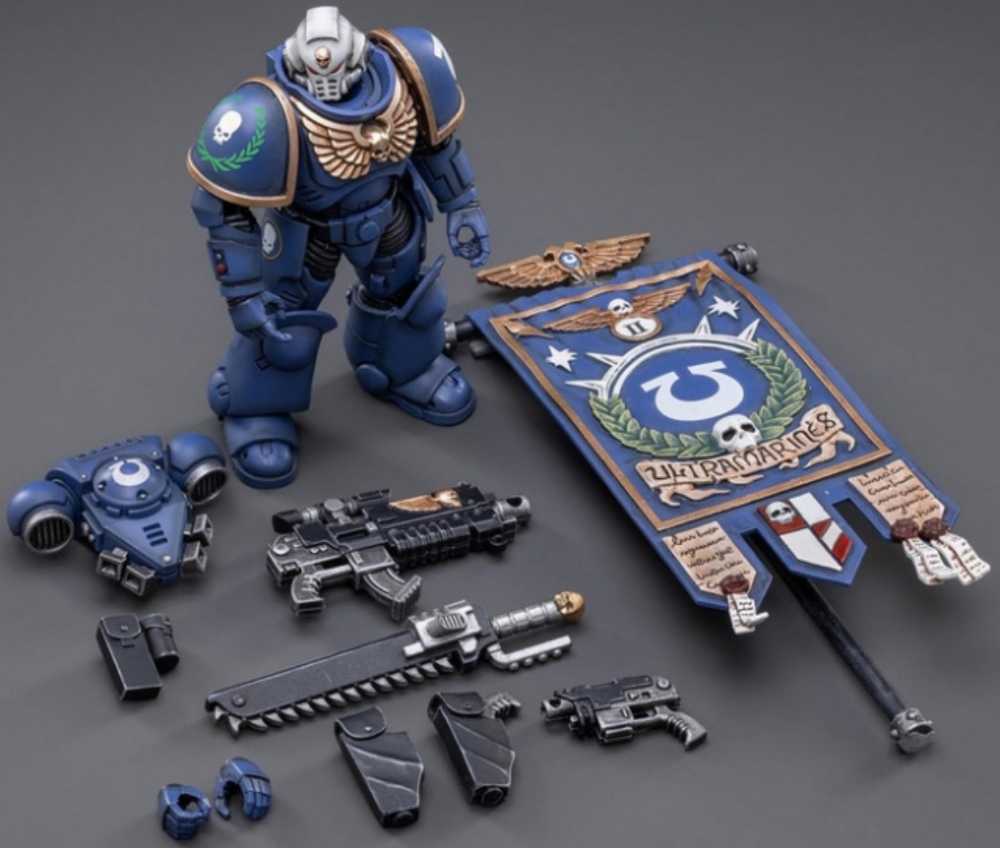 Joytoy Warhammer 40K : Ultramarines Primaris Ancient Brother Posca  action figure collectible [Barcode 6973130372498] - Main Image 3