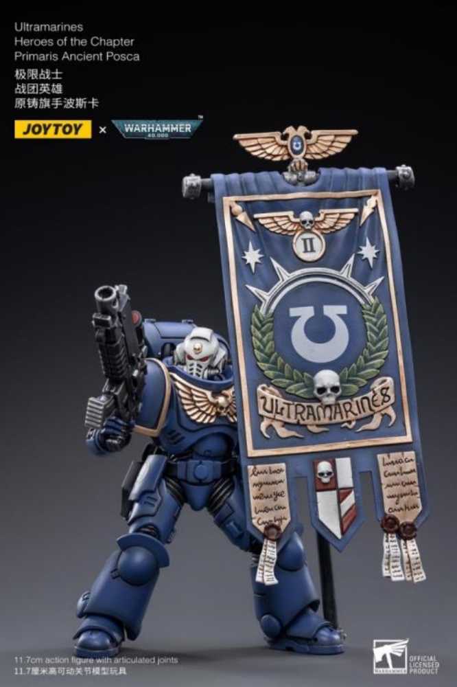 Joytoy Warhammer 40K : Ultramarines Primaris Ancient Brother Posca  action figure collectible [Barcode 6973130372498] - Main Image 4