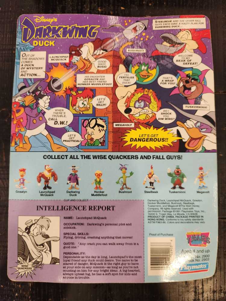 Launchpad McQuack - Playmates (Disney’s Darkwing Duck) action figure collectible [Barcode 043377029038] - Main Image 2