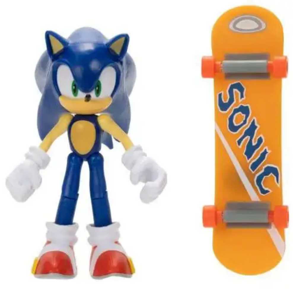 Sonic: Sonic with Skateboard - JAKKS Pacific, Inc. (Sonic The Hedgehog) action figure collectible [Barcode 192995419209] - Main Image 3