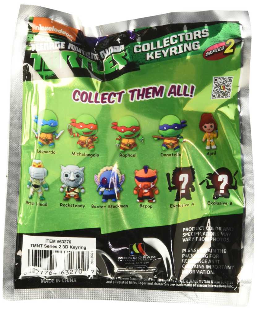 TMNT: Monogram Teenage Mutant Ninja Turtles Figurative Bag Clip - Casey Jones (Loose) - Monogram (Teenage Mutant Ninja Turtles) action figure collectible [Barcode 077764632709] - Main Image 3
