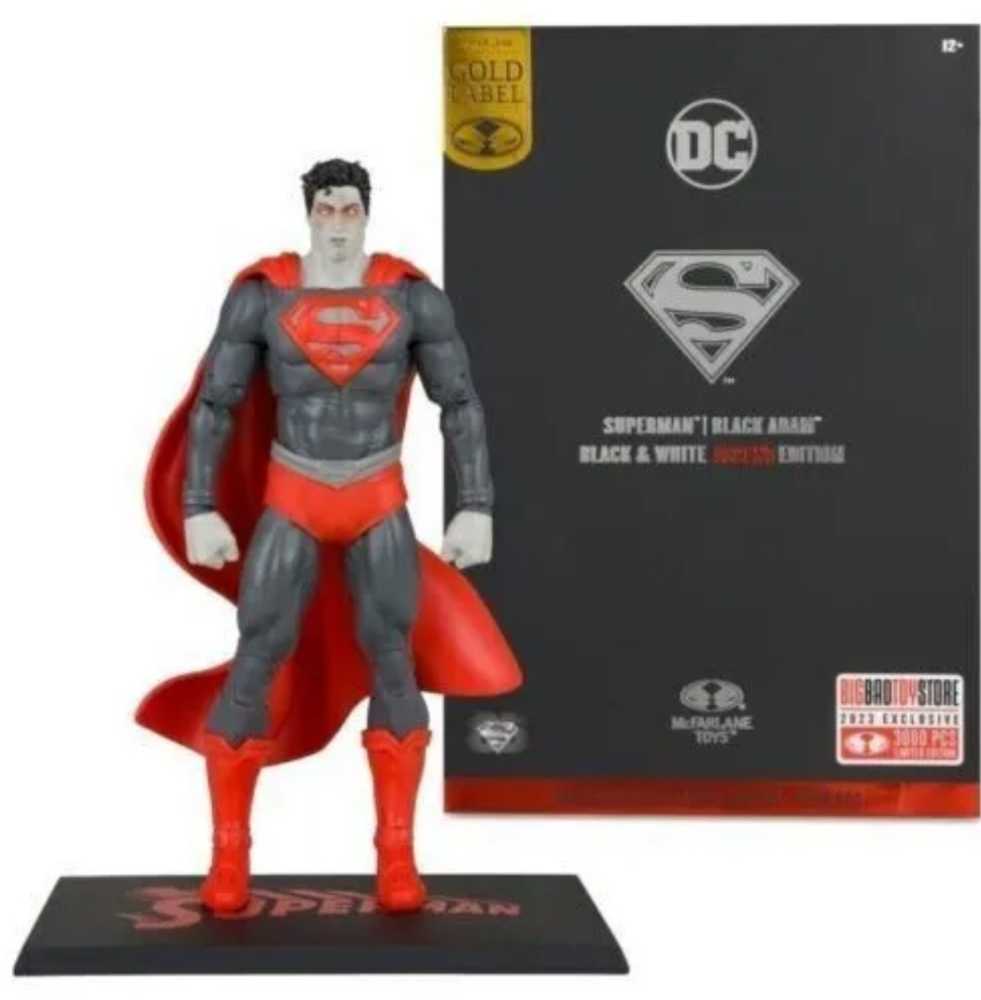 DC Multiverse Superman: Black Adam (Black & White Accent Edition) - McFarlane Toys (McFarlane Gold Label Collection) action figure collectible [Barcode 787926170498] - Main Image 4