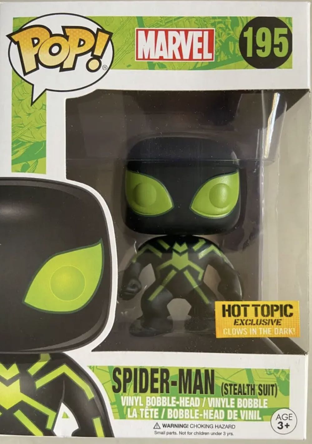Spider-Man Stealth Suit (Marvel) 195 Hot Topic / Glows In The Dark  action figure collectible - Main Image 2