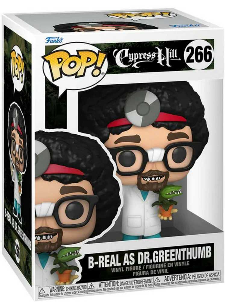Cypress Hill: Funko Pop! Cypress Hill - B-R e a l As Dr. Greenthum b #266 - Funko Pop! (Cypress Hill) action figure collectible [Barcode 889698614429] - Main Image 3