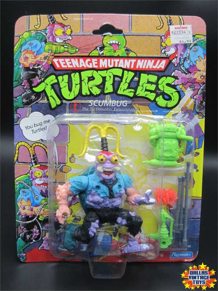TMNT: Playmates Teenage Mutant Ninja Turtles - 1990 Original Scumbug (Loose)  - Playmates (TMNT) (Teenage Mutant Ninja Turtles - Classics) action figure collectible - Main Image 2