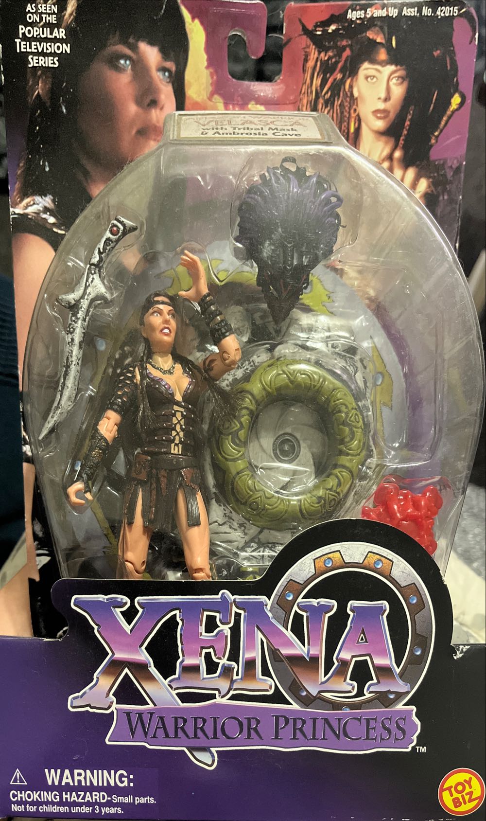 Velasca Toy Biz Velasca Tribal Mask & Cave Toybiz Xena The Warrior Velasca Amazon Warrior Princess Velasca With Tribal New Sealed Toy Xena Warrior Poseable Ambrosia Vintage W Nib In Box Figure! - Toy Biz action figure collectible [Barcode 035112420170] - Main Image 2