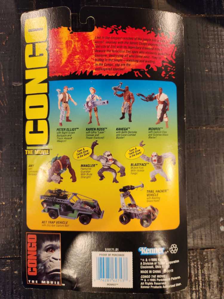 Monroe - Kenner (Congo The Movie) action figure collectible [Barcode 076281627137] - Main Image 2