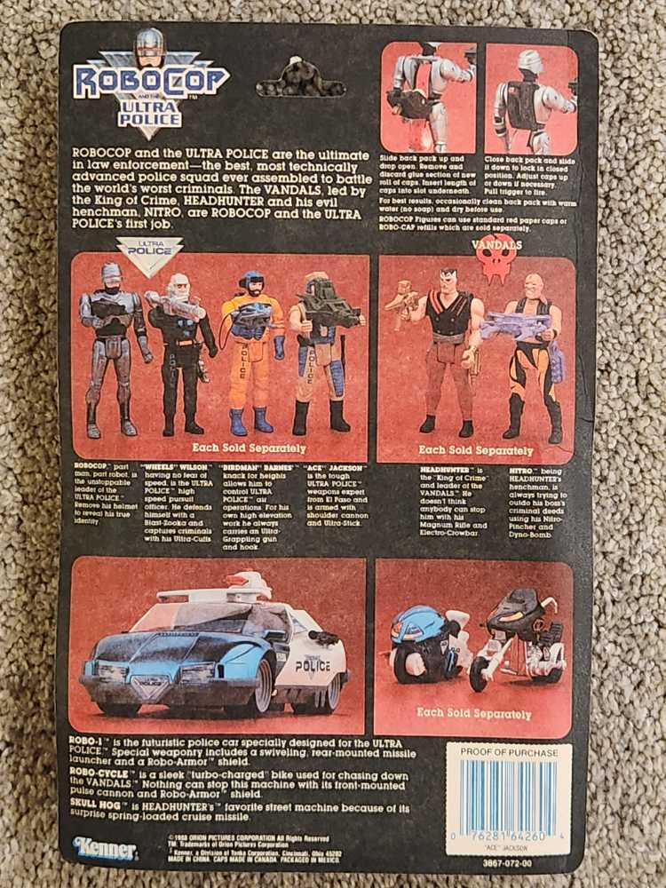 "Ace” Jackson - Kenner (Robocop And The Ultra Police) action figure collectible [Barcode 076281642604] - Main Image 2