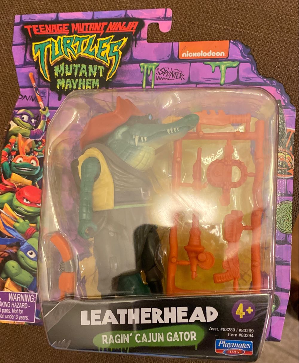  Teenage Mutant Ninja Turtles: Mutant Mayhem Leatherhead - Playmates (Teenage Mutant Ninja Turtles Mutant Mayhem) action figure collectible [Barcode 043377832942] - Main Image 2