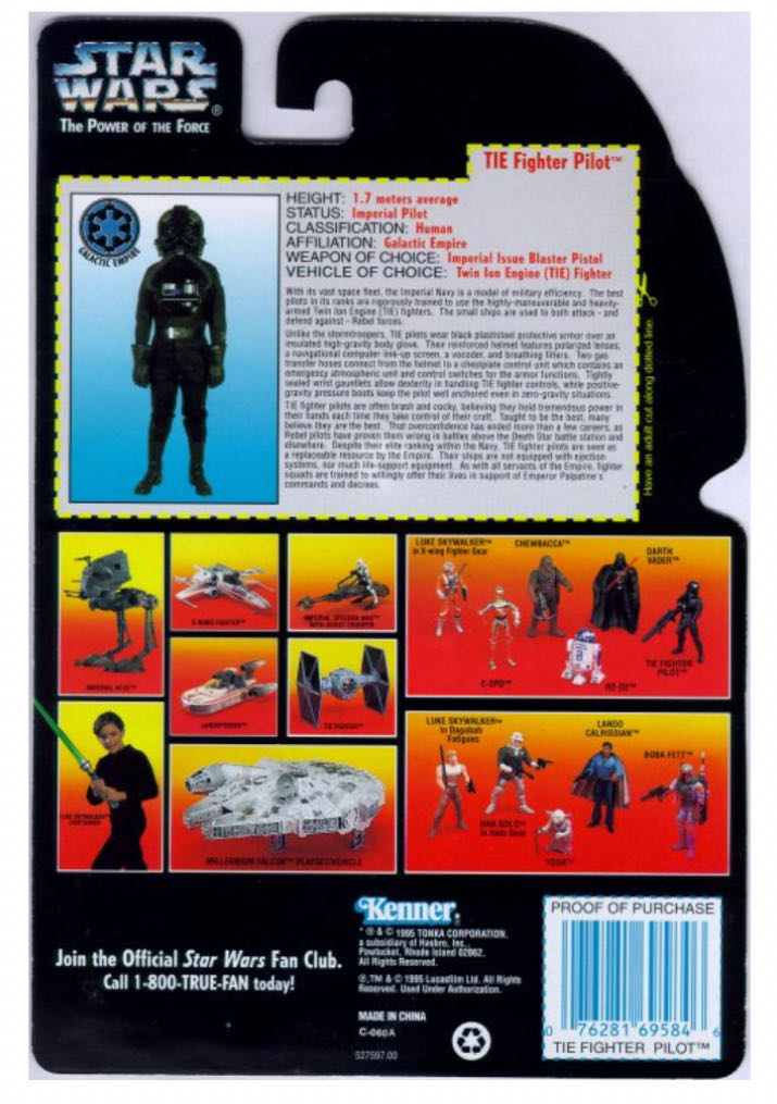 Star Wars: TIE Fighter Pilot - Kenner (Power of The Force 2) action figure collectible - Main Image 4