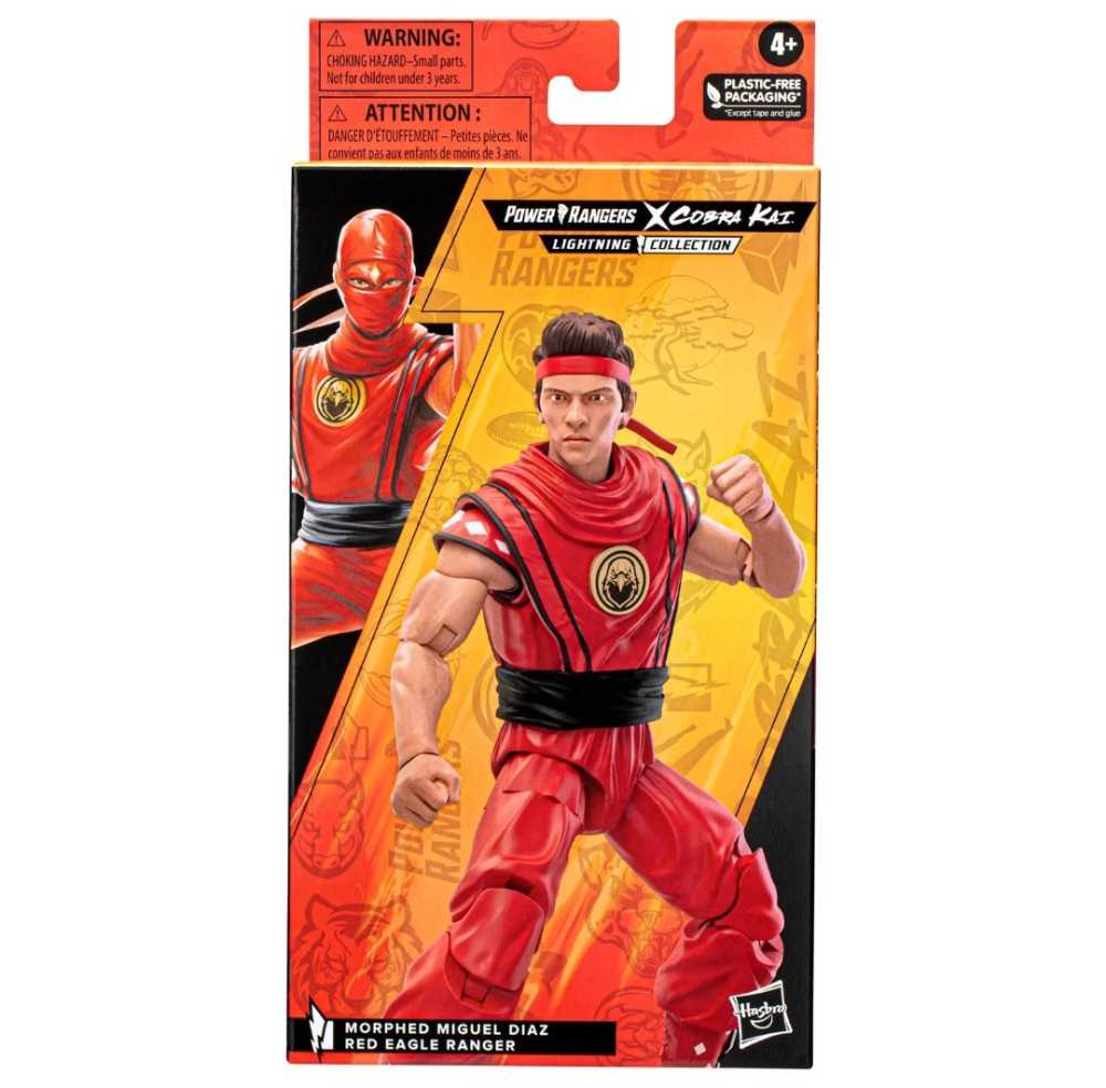 Morphed Miguel Diaz Red Eagle Ranger - Hasbro (PR x Cobra Kai) action figure collectible [Barcode 5010994187286] - Main Image 4
