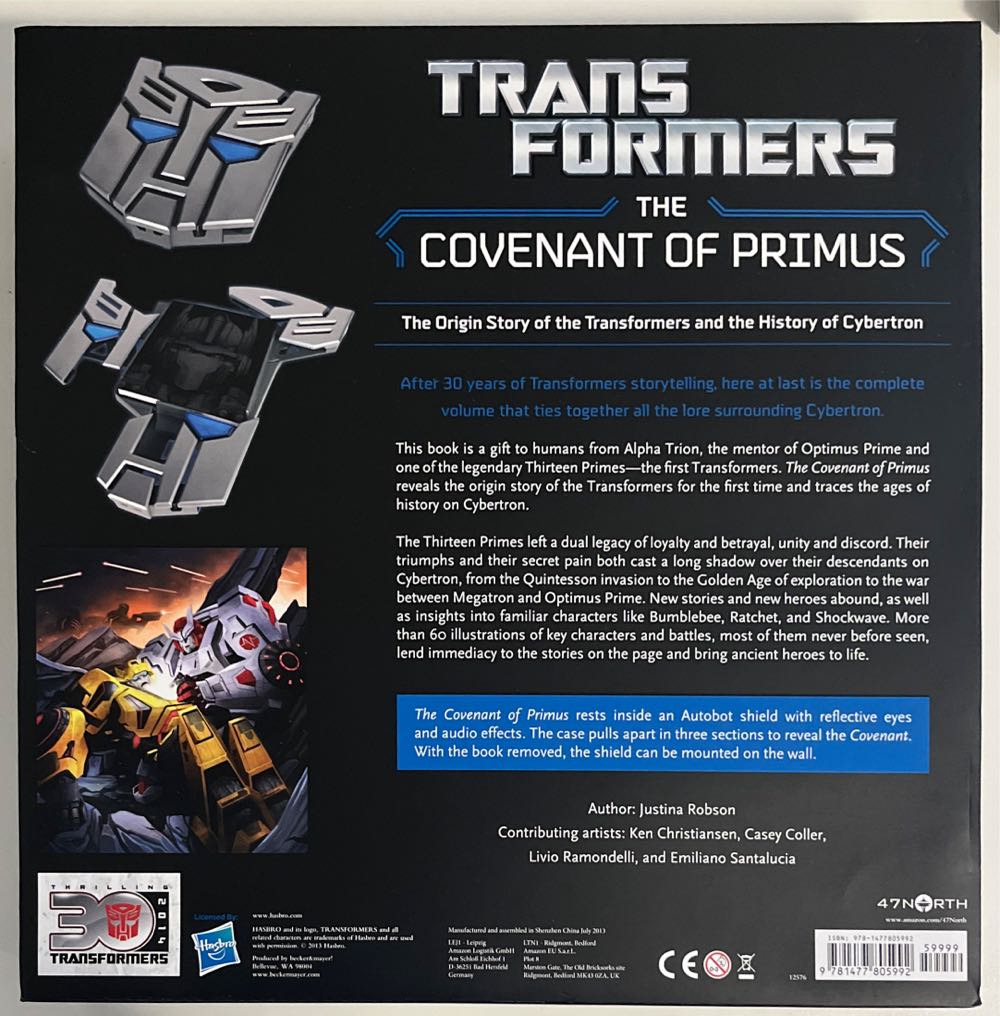 Transformers : The Covenant Of Primus - Hasbro (Transformers: Thrilling 30) action figure collectible [Barcode 9781477805992] - Main Image 2