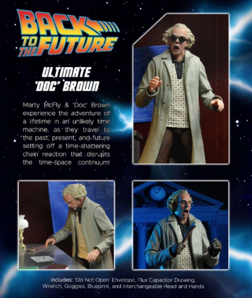 BTTF: NECA’s Back To The Future - Ultimate "Doc” Brown (Loose) - NECA, Inc. (Back To The Future) action figure collectible - Main Image 3