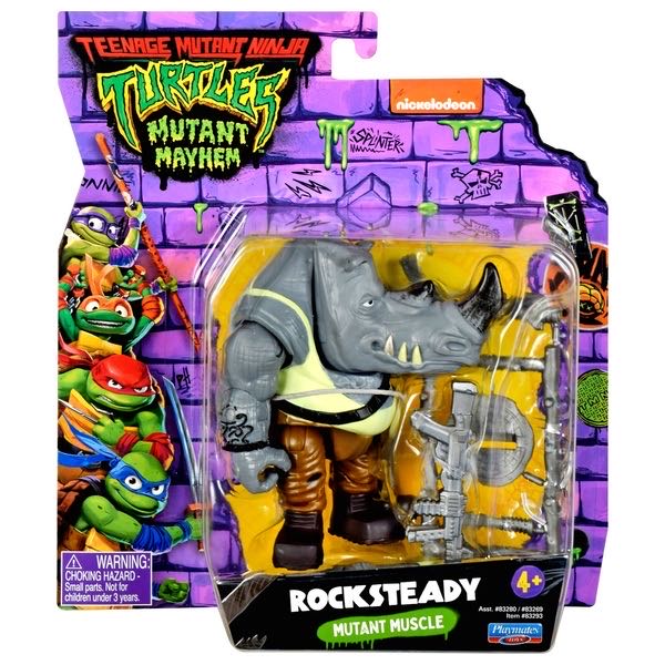 Rocksteady - Playmates Toys (Teenage Mutant Ninja Turtles) action figure collectible [Barcode 043377832935] - Main Image 2
