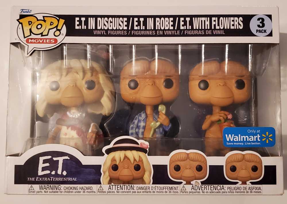 MULTI E.T. 3-Pack (Size) - E.T. The Extra-Terrestrial 40th Anniversary  - Funko (Funko Pop! Movies) action figure collectible [Barcode 889698650519] - Main Image 2