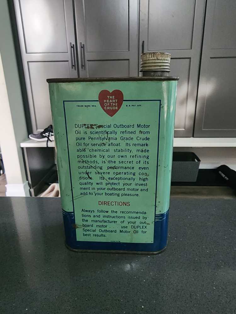 Duplex Outboard Special Motor Oil (Full Can)  action figure collectible - Main Image 3