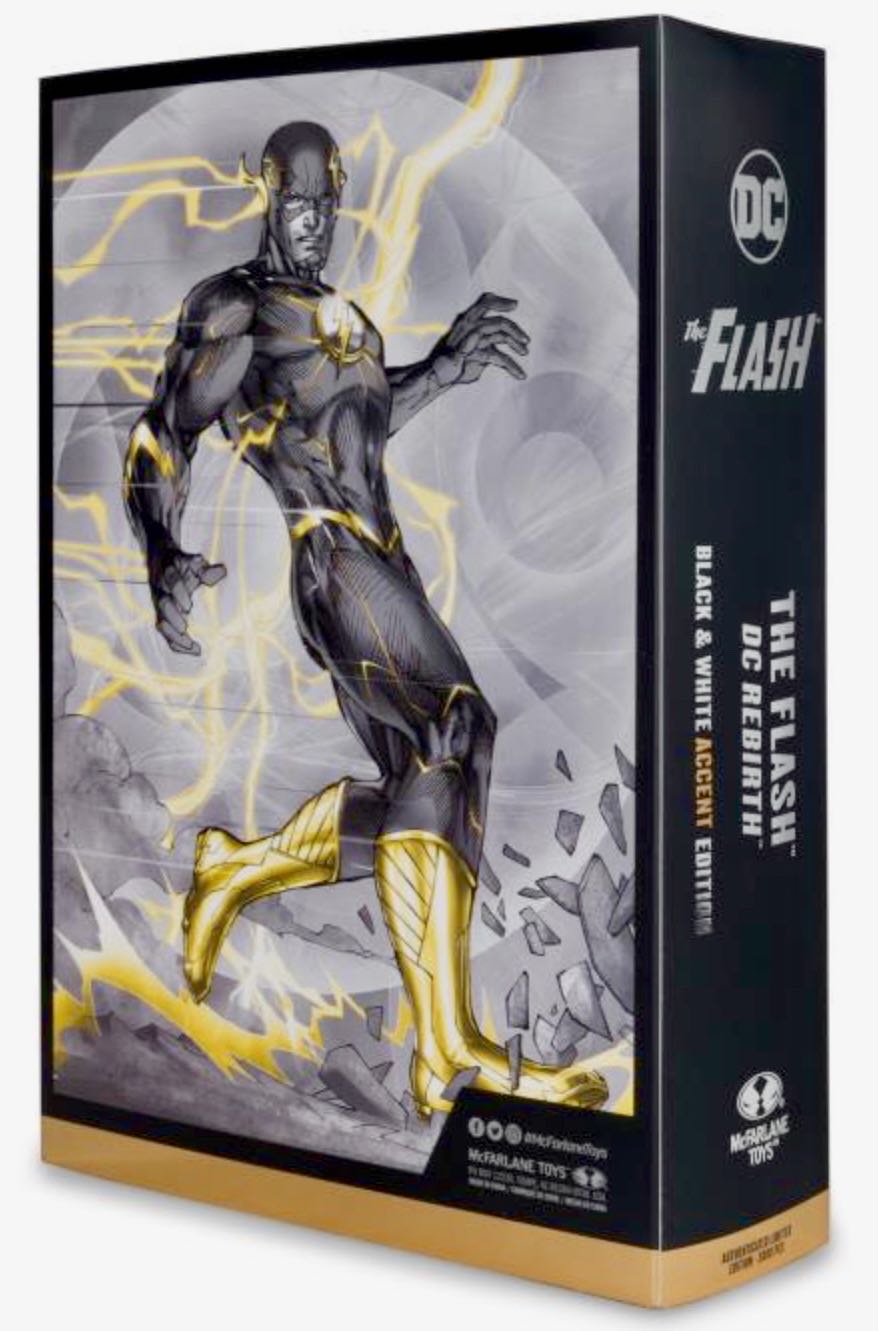DC Multiverse Rebirth Series THE FLASH B/W BBTS LIMITED EDITION BOXED FIGURE - Mcfarlane (DC Multiverse) action figure collectible - Main Image 3