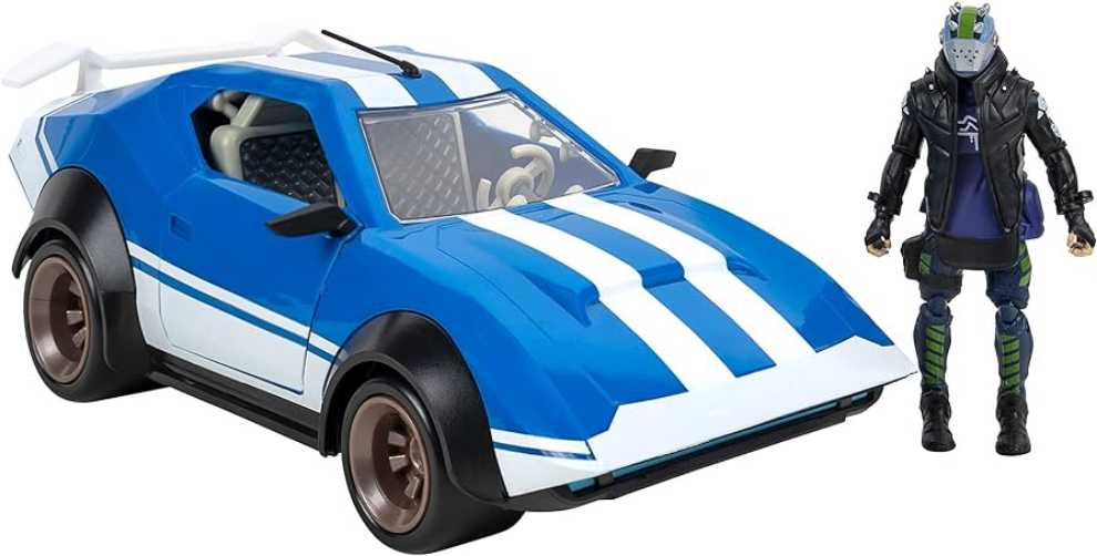 Fortnite Joy Ride Whiplash Vehicle Blue & White With 4-inch Articulated X-lord Figure - Jazwares (Fortnite) action figure collectible [Barcode 191726405931] - Main Image 2