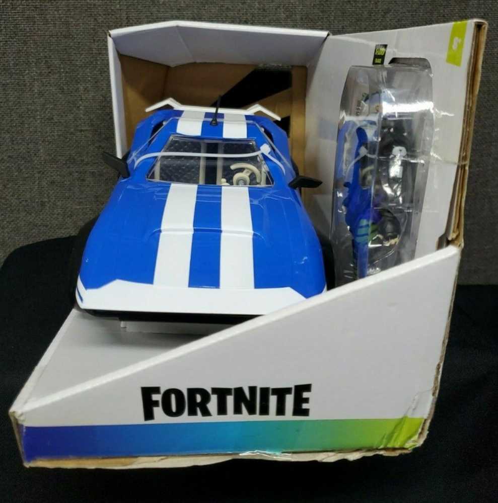 Fortnite Joy Ride Whiplash Vehicle Blue & White With 4-inch Articulated X-lord Figure - Jazwares (Fortnite) action figure collectible [Barcode 191726405931] - Main Image 4