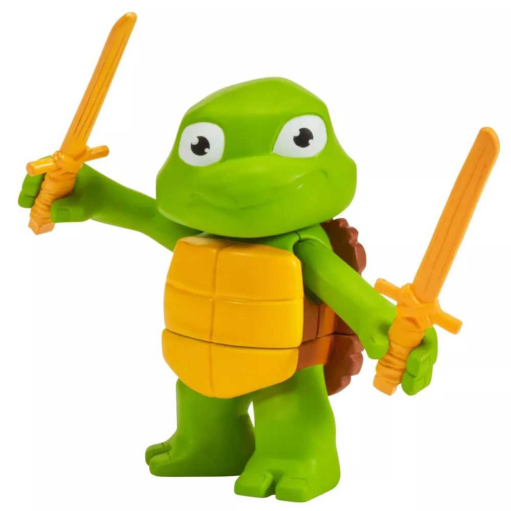 TMNT - Turtle Tots: Leo & Donnie - Playmates (Teenage Mutant Ninja Turtles) action figure collectible [Barcode 043377833475] - Main Image 3