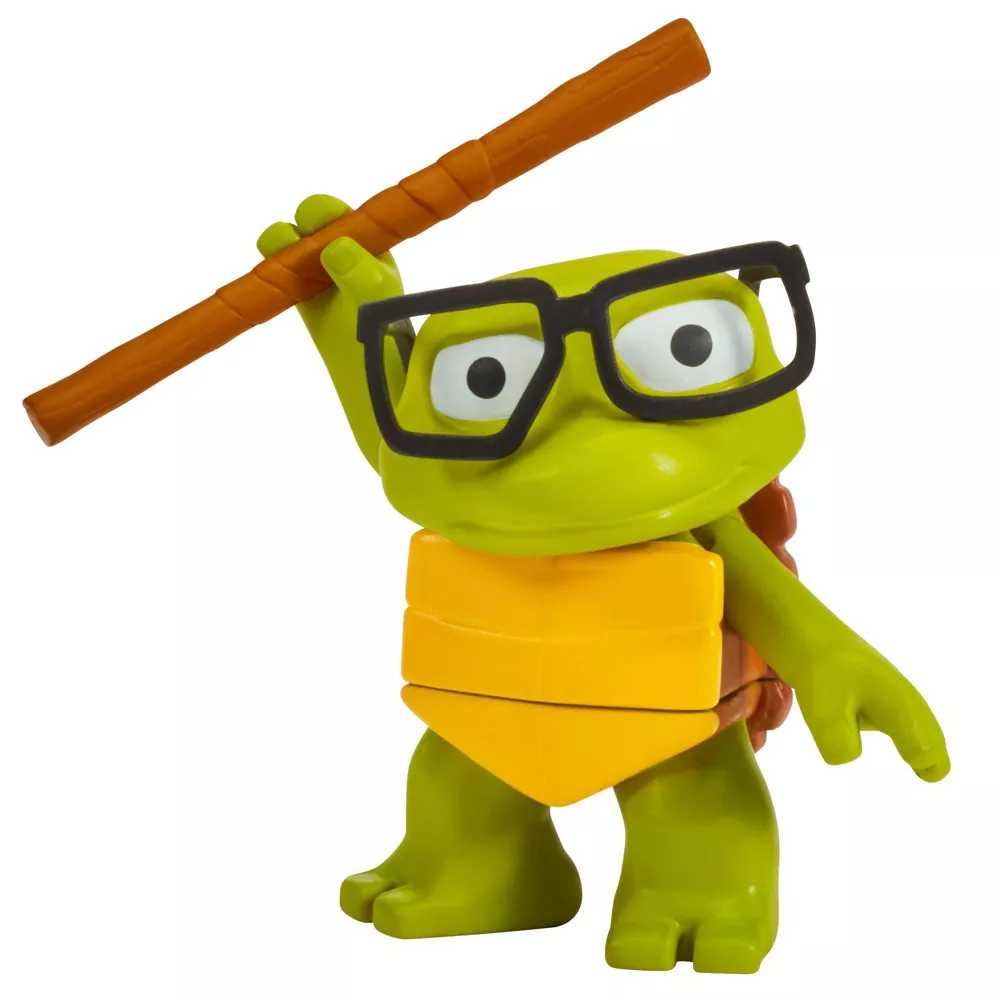 TMNT - Turtle Tots: Leo & Donnie - Playmates (Teenage Mutant Ninja Turtles) action figure collectible [Barcode 043377833475] - Main Image 4