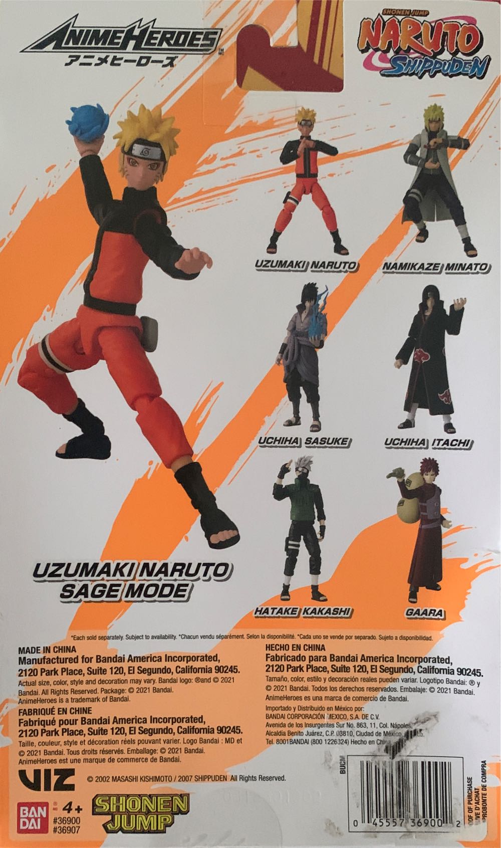 Uzumaki Naruto Of The Six Paths Mode - Bandai (Naruto Shippuden) action figure collectible [Barcode 045557369002] - Main Image 3