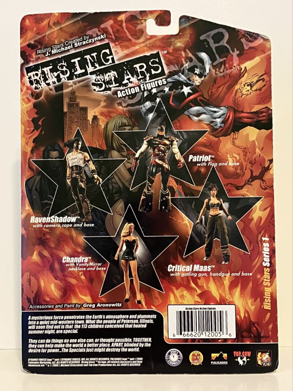 Chandra - Rising Stars Orange Dress Fandom Exclusive Series 1  J. Michael Straczynski Top Cow - Palisades (Rising Stars) action figure collectible [Barcode 666620120056] - Main Image 2