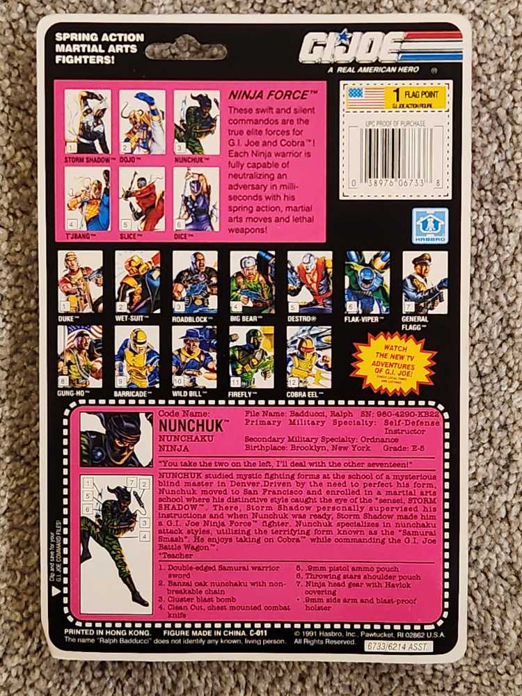 Nunchuk [v1] - Hasbro (G.I. Joe: A Real American Hero: Ninja Force) action figure collectible [Barcode 038976067338] - Main Image 2