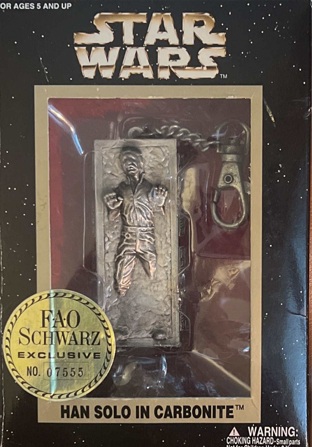 Star Wars: Han Solo In Carbonite Keychain Schwarz Number Unopened 1997  action figure collectible [Barcode 026404031198] - Main Image 2