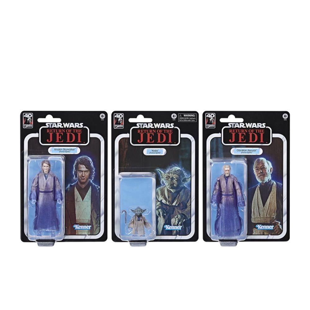 Return Of The Jedi 40th Anniversary Edition Force Spirits Anakin Skywalker Yoda Obi-Wan Kenobi - Hasbro (The Black Series (6”)) action figure collectible [Barcode 5010996134554] - Main Image 6