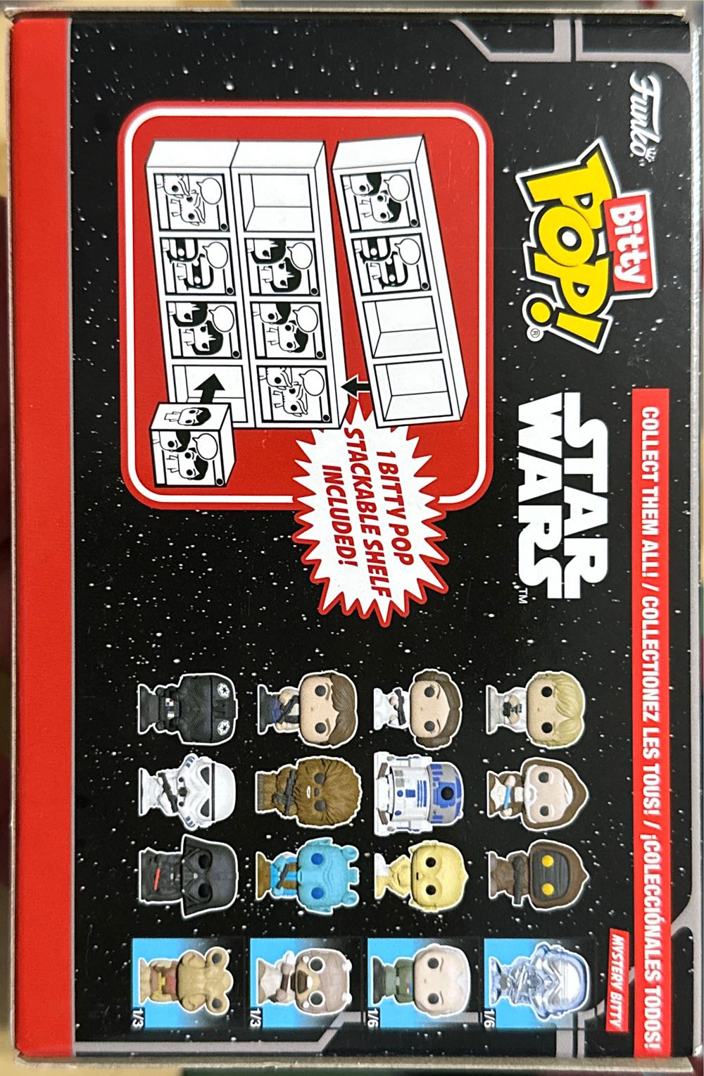 Star Wars 4-pack Princess Leia R2-d2 C-3po & Mystery Chase Figure Styles May Vary 4-pack  (Funko Bitty Pop!) action figure collectible [Barcode 889698715126] - Main Image 2