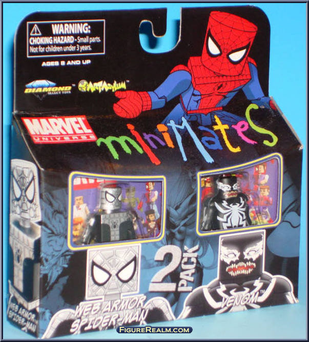 Spider-Man [Web Armor] // Venom - Diamond Select (Marvel Minimates) action figure collectible - Main Image 1