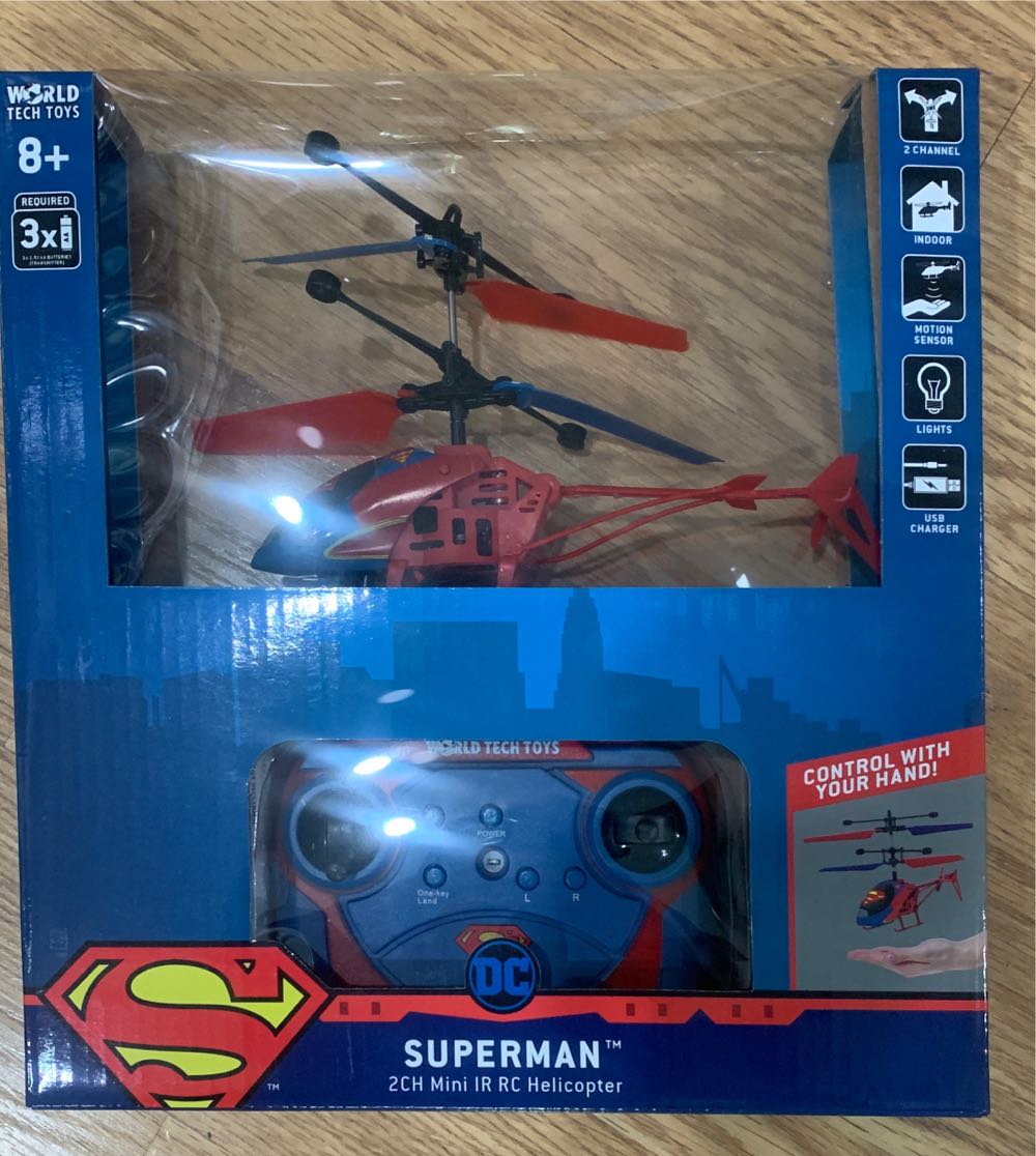 Superman 2ch Ir Helicopter Dc Superman - World Tech Toys action figure collectible [Barcode 813023015261] - Main Image 2