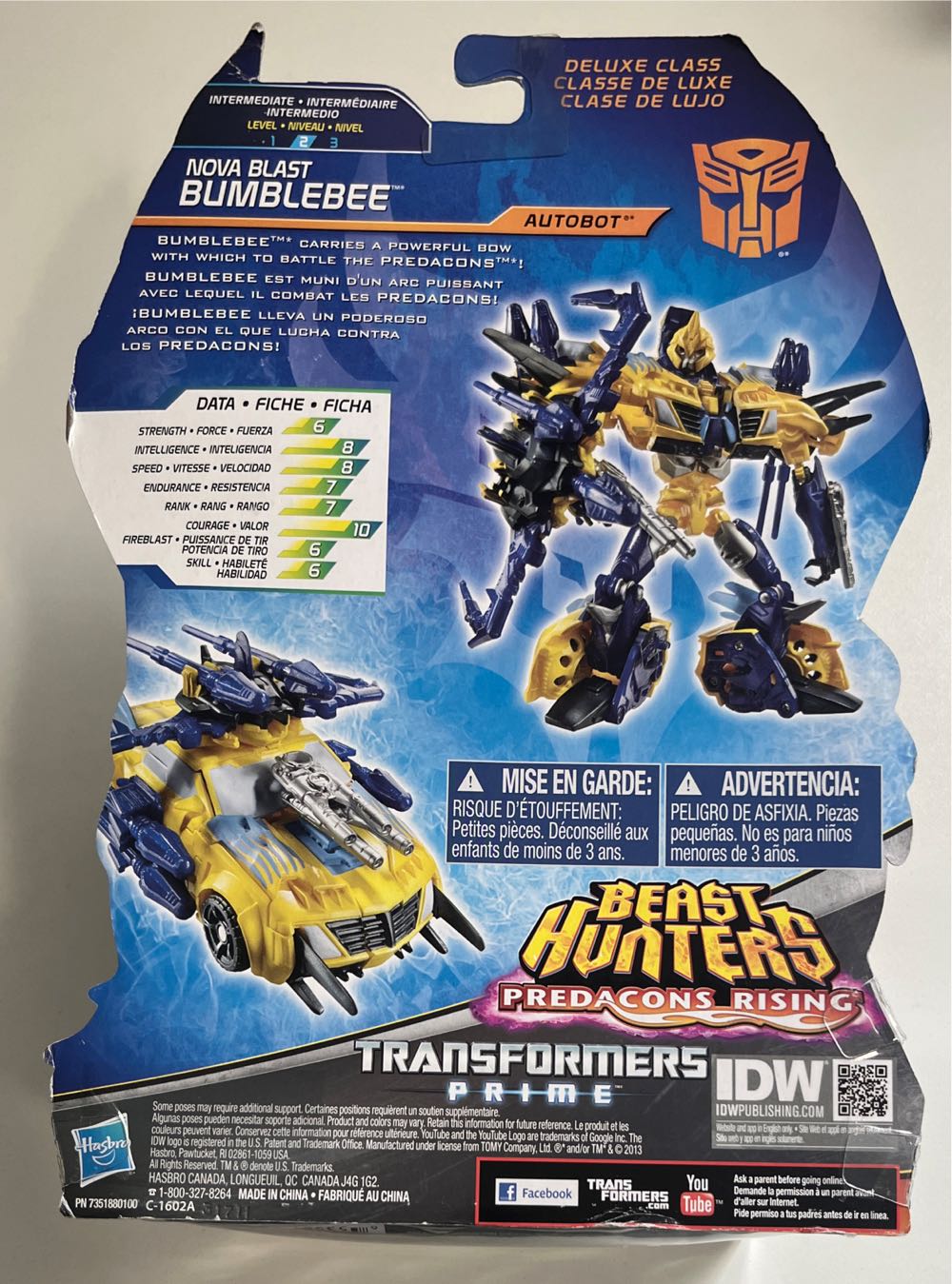 Nova Blast Bumblebee - Hasbro (Transformers: Prime) action figure collectible [Barcode 653569901860] - Main Image 2