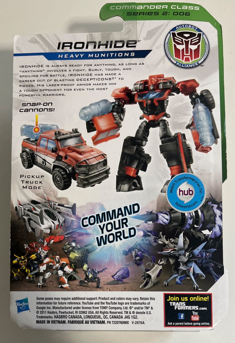 Ironhide - Hasbro (Transformers: Prime) action figure collectible [Barcode 653569722441] - Main Image 2