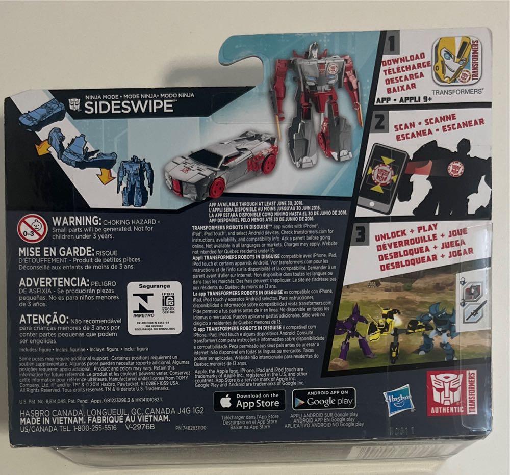 Ninja Mode Sideswipe - Hasbro (Transformers: Robots In Disguise) action figure collectible [Barcode 630509314140] - Main Image 2