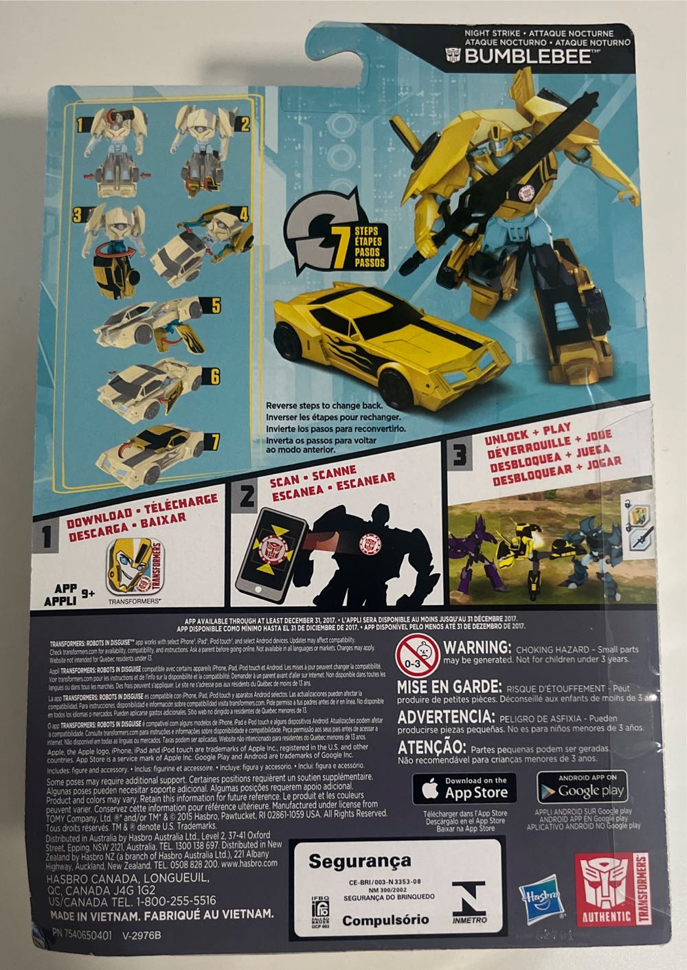 Night Strike Bumblebee - Hasbro (Transformers: Robots In Disguise) action figure collectible [Barcode 630509363568] - Main Image 2