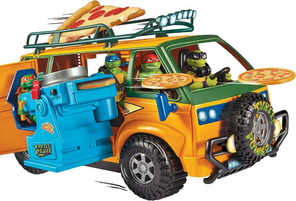 TMNT: Mutant Mayhem - Pizza Fire Van - Playmates Toys (Teenage Mutant Ninja Turtles) action figure collectible [Barcode 043377834687] - Main Image 2